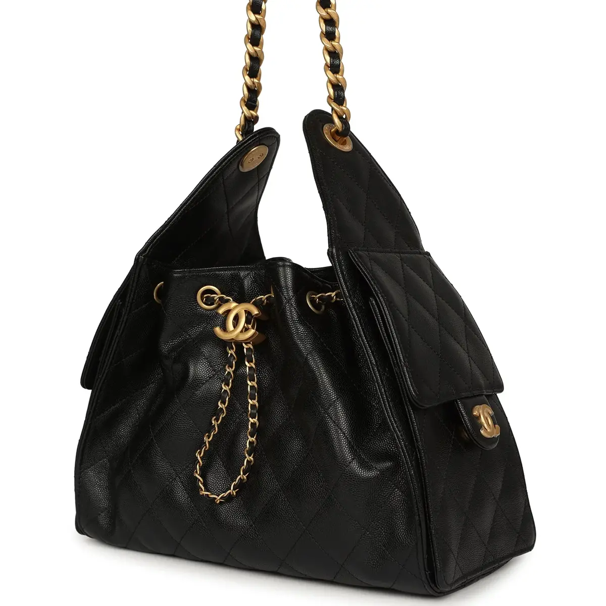 Chanel Chanel Small 25 Hobo Bag Black Caviar Antique Gold Hardware | Thumbnail 5 Chanel Chanel Small 25 Hobo Bag Black Caviar Antique Gold Hardware | Thumbnail 5