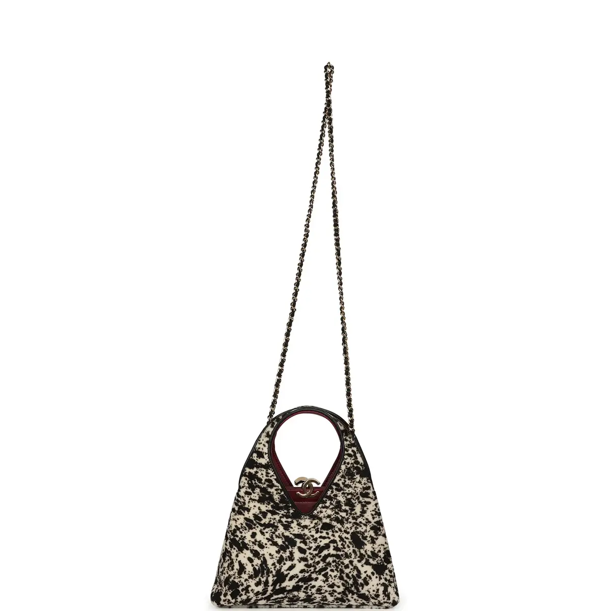 Chanel Chanel Small Chic Lady "Dalmatian Print" Shopping Bag Black, White Pony Hair Gold Hardware | Thumbnail 7 Chanel Chanel Small Chic Lady "Dalmatian Print" Shopping Bag Black, White Pony Hair Gold Hardware | Thumbnail 7