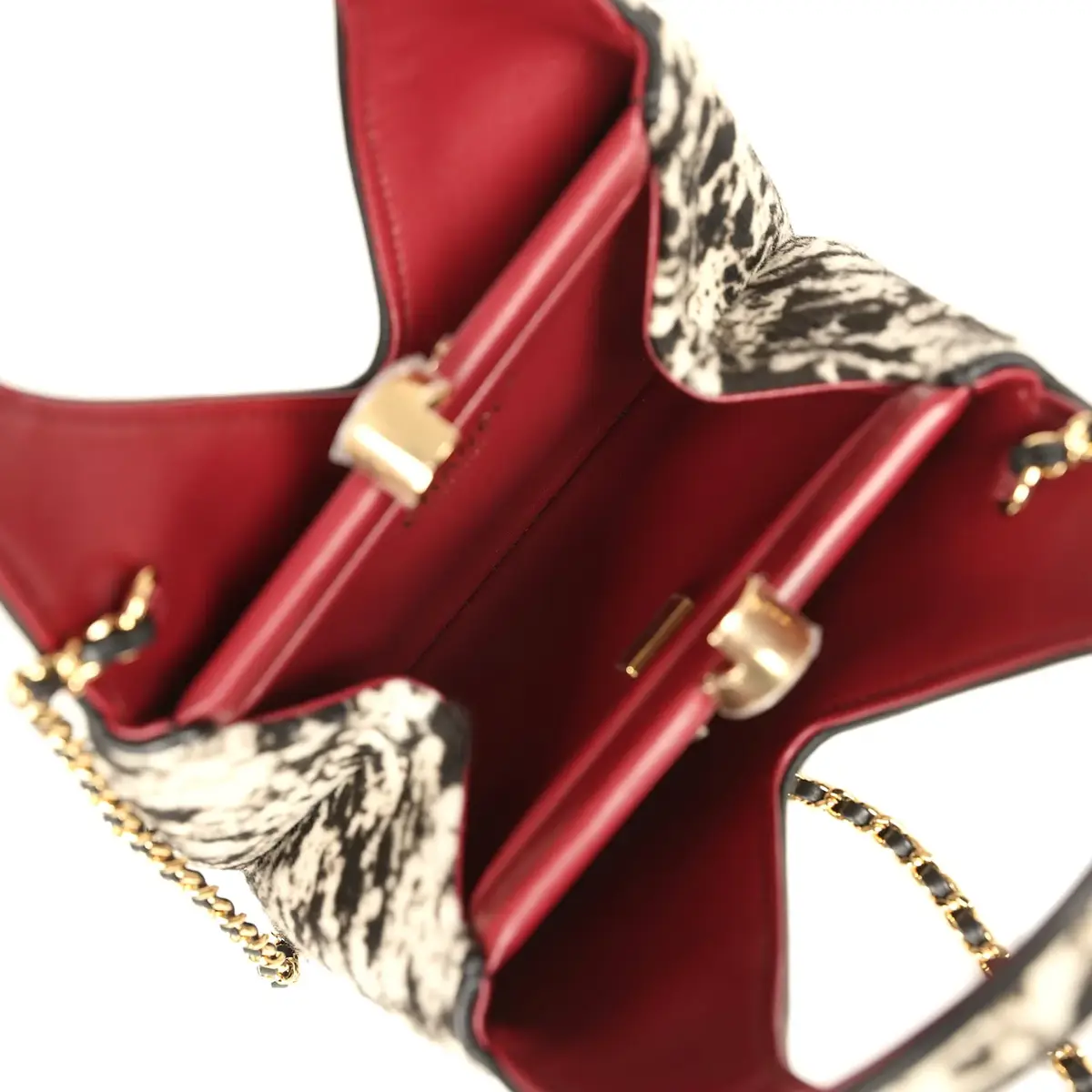 Chanel Chanel Small Chic Lady "Dalmatian Print" Shopping Bag Black, White Pony Hair Gold Hardware | Thumbnail 8 Chanel Chanel Small Chic Lady "Dalmatian Print" Shopping Bag Black, White Pony Hair Gold Hardware | Thumbnail 8