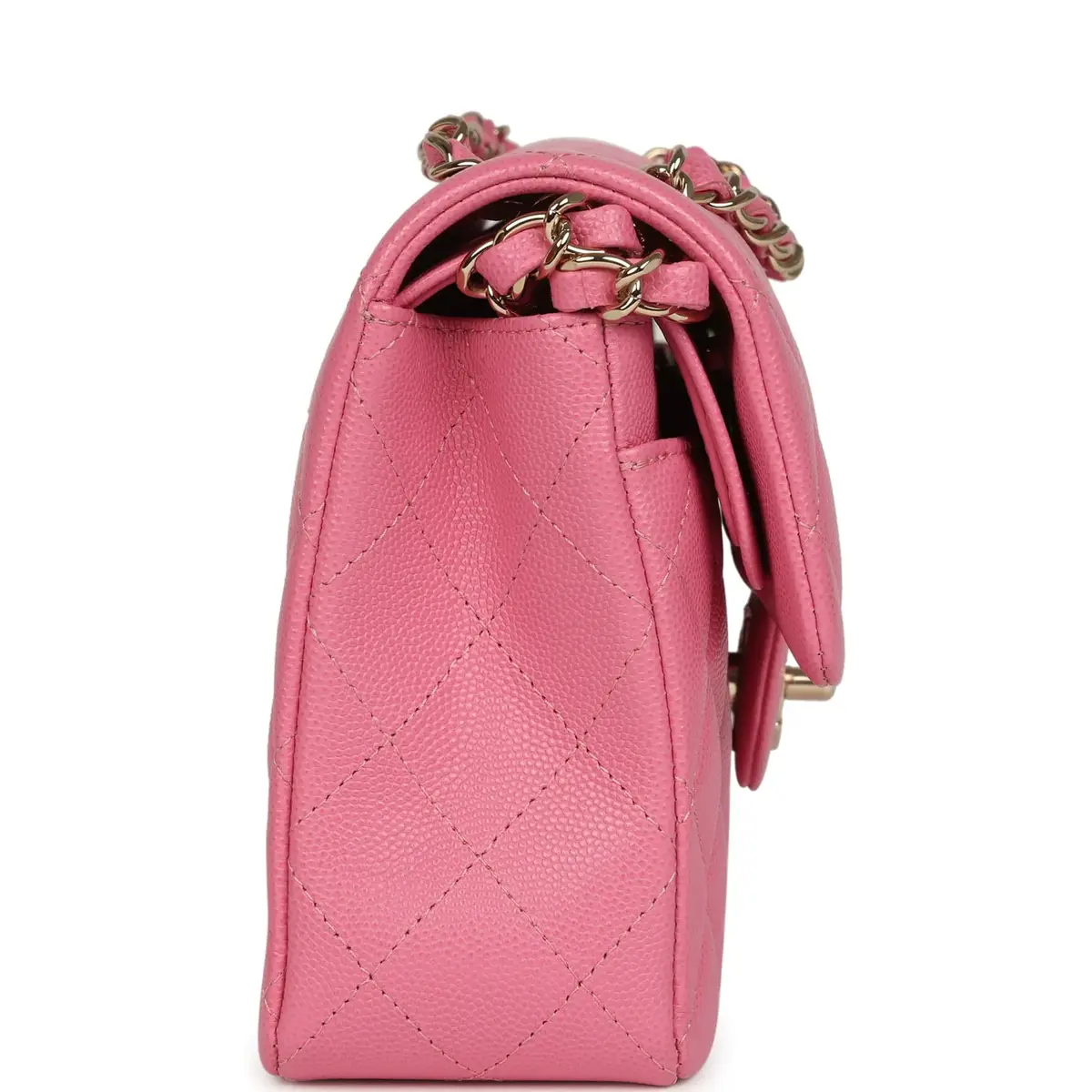 Chanel Chanel Small Classic Double Flap Bag Pink Caviar Light Gold Hardware | Thumbnail 3 Chanel Chanel Small Classic Double Flap Bag Pink Caviar Light Gold Hardware | Thumbnail 3