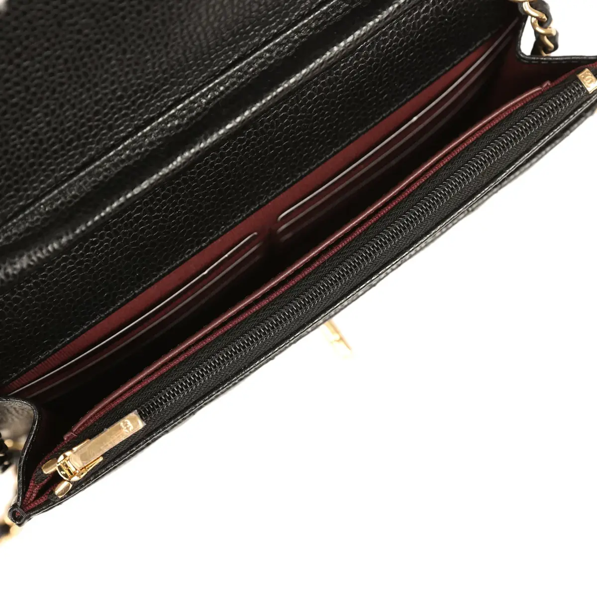 Chanel Chanel Wallet On Chain WOC Black Caviar Gold Hardware | Thumbnail 9 Chanel Chanel Wallet On Chain WOC Black Caviar Gold Hardware | Thumbnail 9