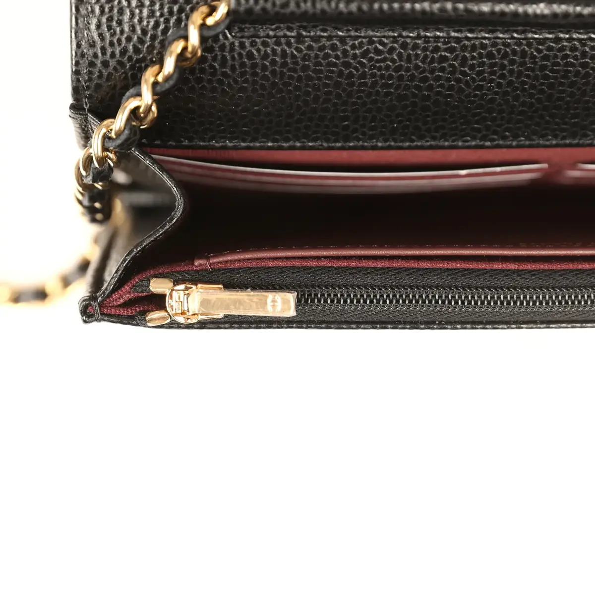 Chanel Chanel Wallet On Chain WOC Black Caviar Gold Hardware | Thumbnail 10 Chanel Chanel Wallet On Chain WOC Black Caviar Gold Hardware | Thumbnail 10
