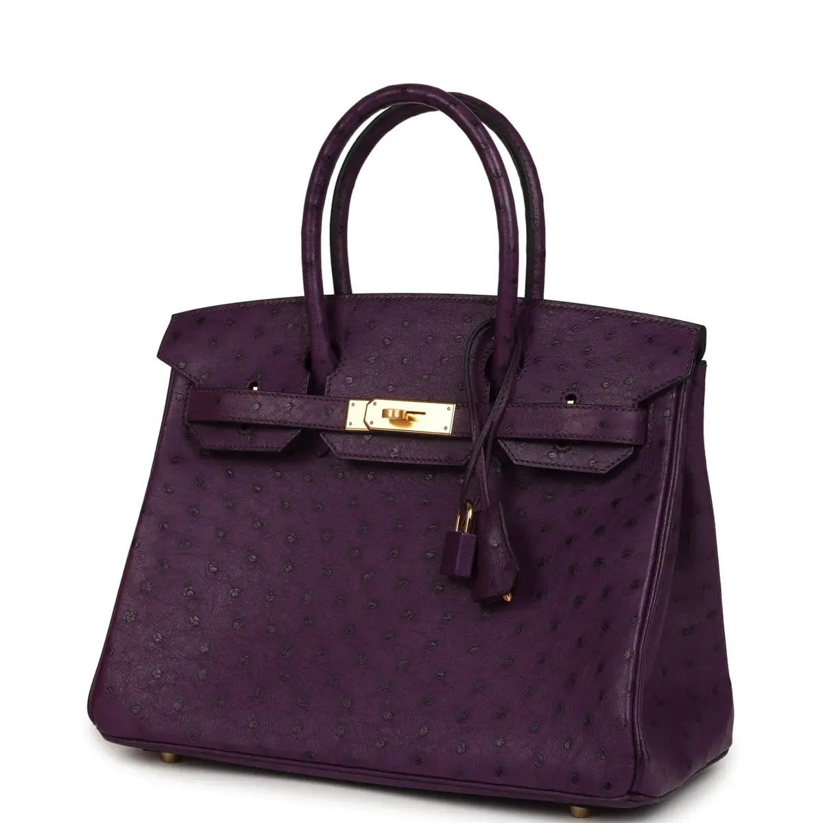 HERMÈS Hermes Birkin 30 Violet Ostrich Gold Hardware | Thumbnail 5 HERMÈS Hermes Birkin 30 Violet Ostrich Gold Hardware | Thumbnail 5