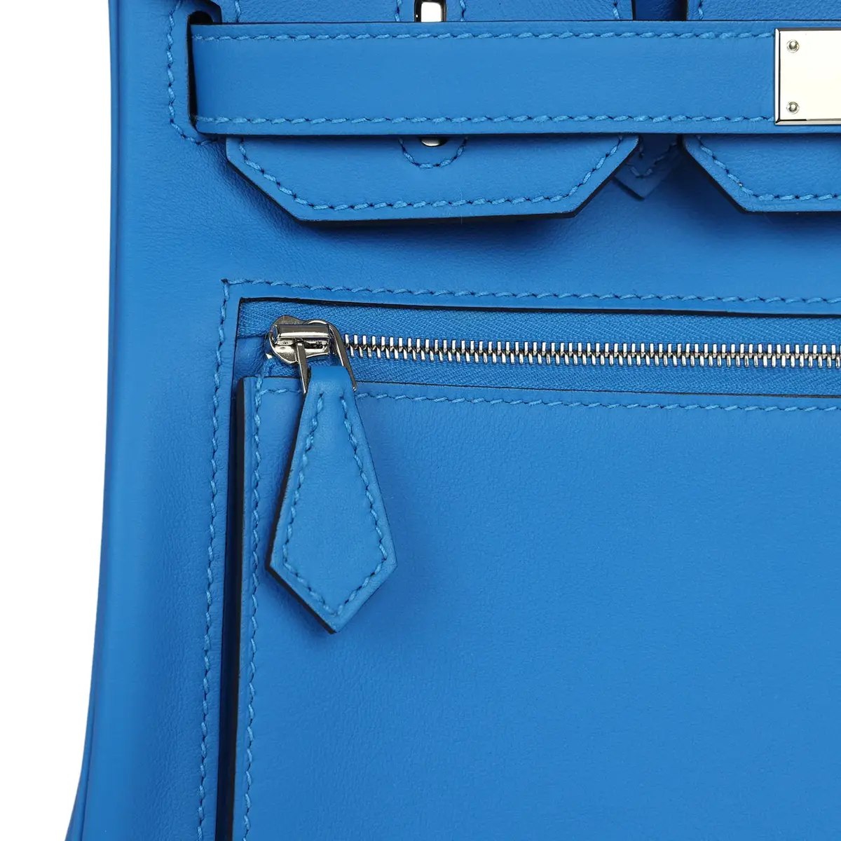 HERMÈS Hermes Colormatic Birkin 30 Bleu Hydra Swift Palladium Hardware | Thumbnail 7 HERMÈS Hermes Colormatic Birkin 30 Bleu Hydra Swift Palladium Hardware | Thumbnail 7