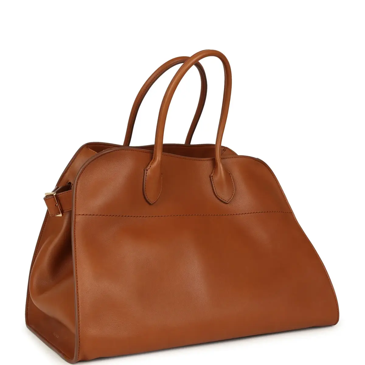 The Row The Row Soft Margaux 15 Bag Cuir Saddle Leather Gold Hardware | Thumbnail 2