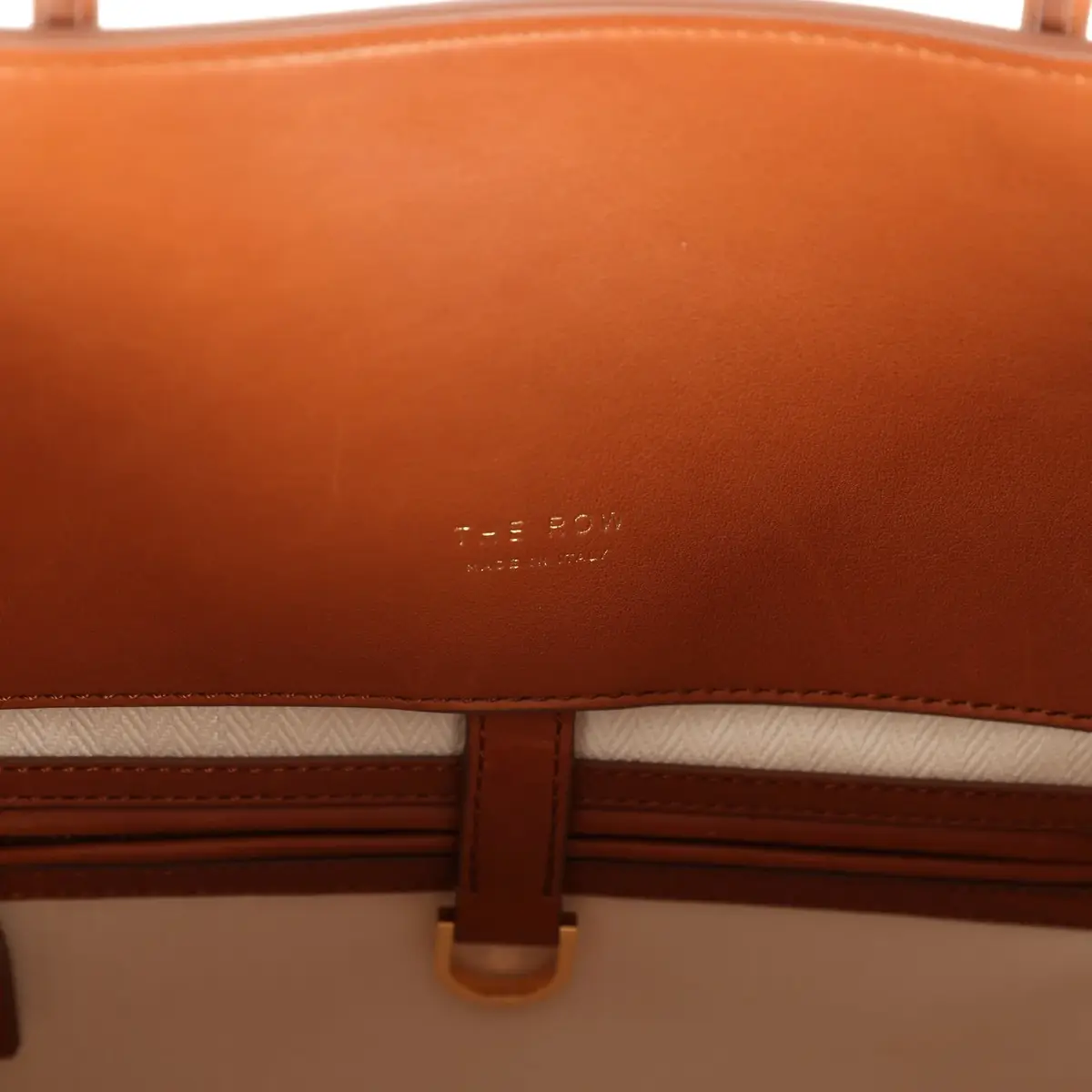 The Row The Row Soft Margaux 15 Bag Cuir Saddle Leather Gold Hardware | Thumbnail 7