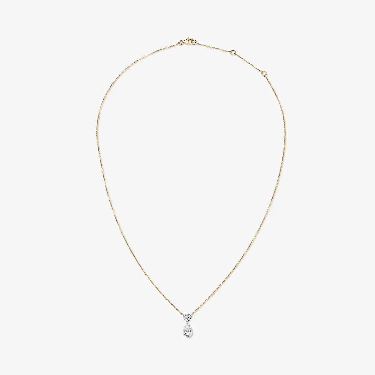 Stephanie Gottlieb Lola Lab Grown Heart and Pear Drop Drilled Diamond Necklace | Thumbnail 2 Stephanie Gottlieb Lola Lab Grown Heart and Pear Drop Drilled Diamond Necklace | Thumbnail 2