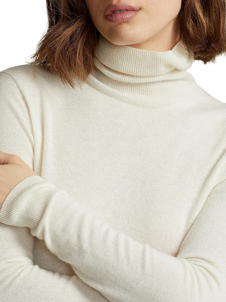 Polo Ralph Lauren Women's Cashmere Turtleneck Sweater | Thumbnail 4 Polo Ralph Lauren Women's Cashmere Turtleneck Sweater | Thumbnail 4