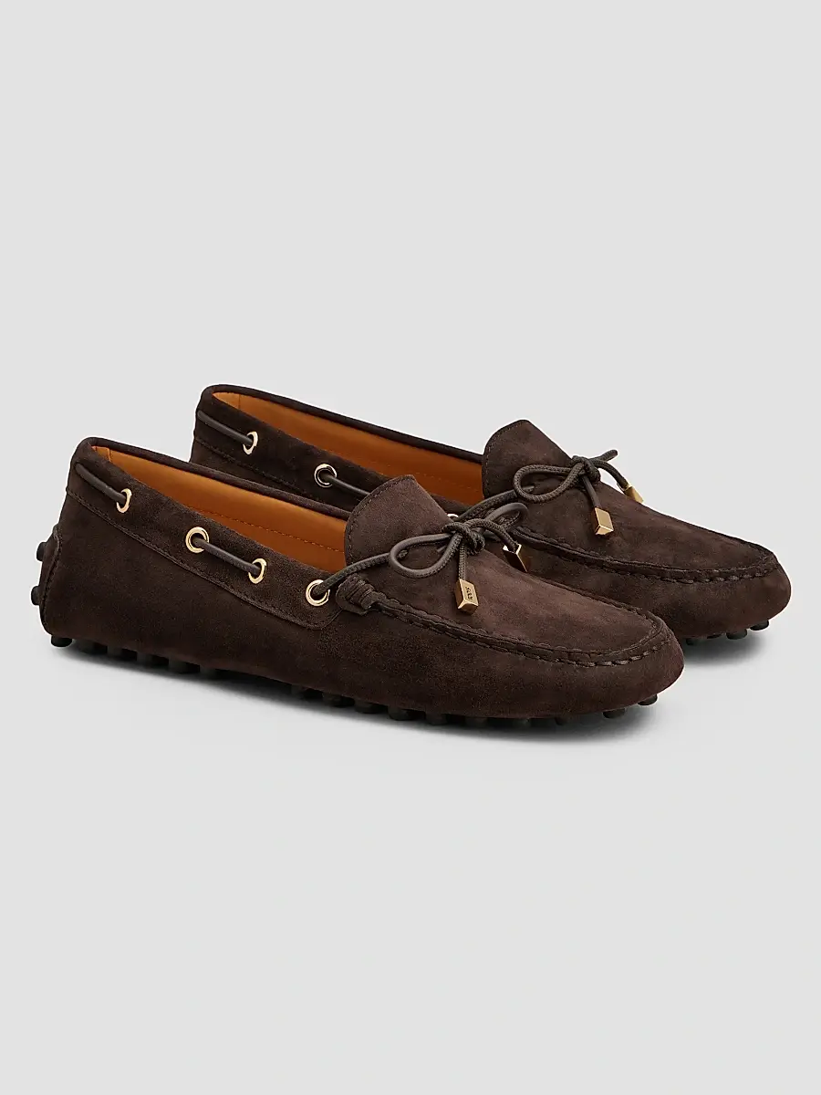 Tod's Women's Grommet Suede Driving Loafers | Thumbnail 5