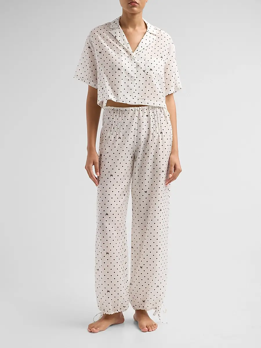 Kiki de Montparnasse Women's High Summer Kiki Point Pants - Ivory And Black | Thumbnail 2