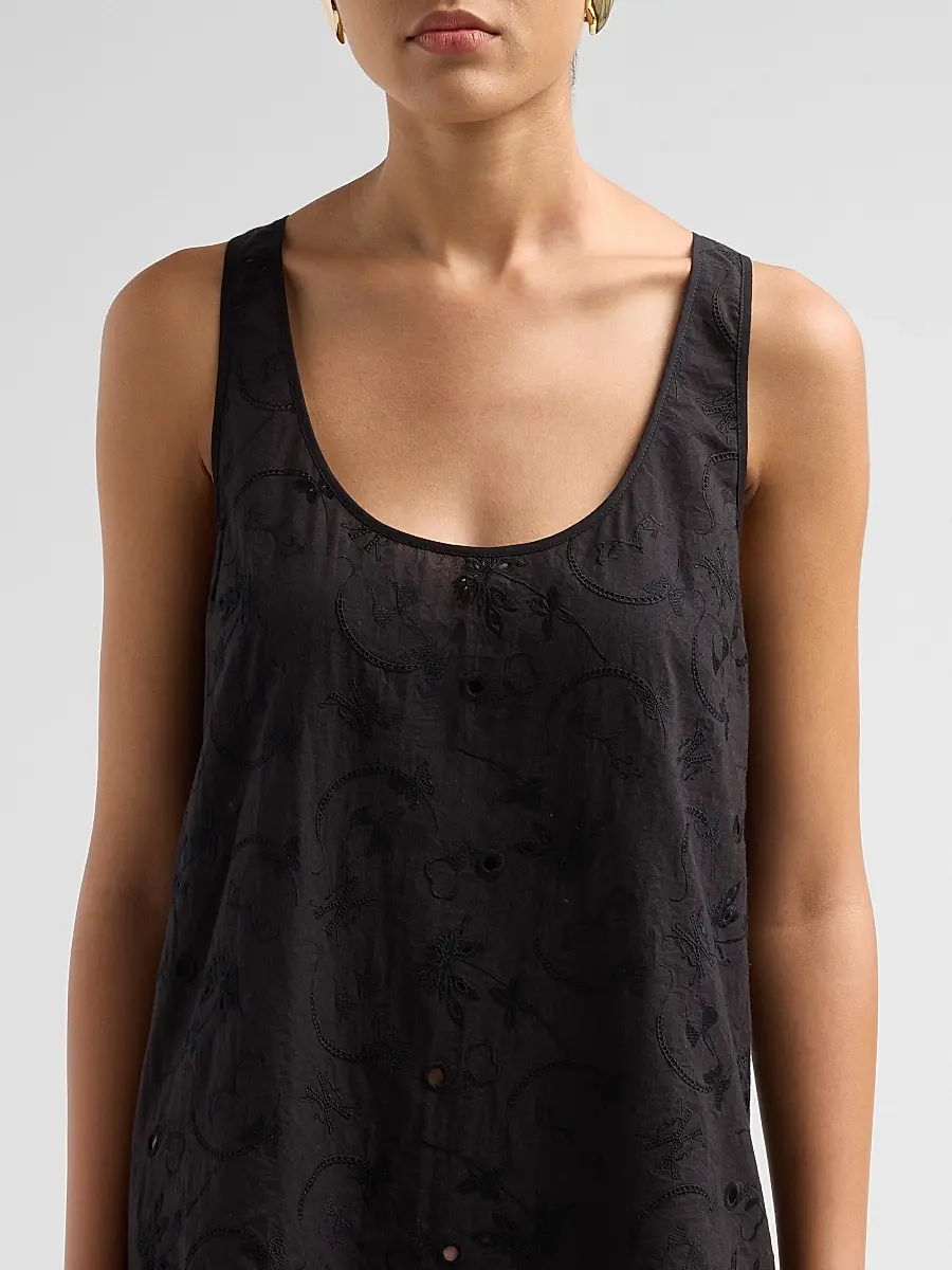 Kiki de Montparnasse Women's Simone Cotton Eyelet Mini Dress | Thumbnail 5 Kiki de Montparnasse Women's Simone Cotton Eyelet Mini Dress | Thumbnail 5