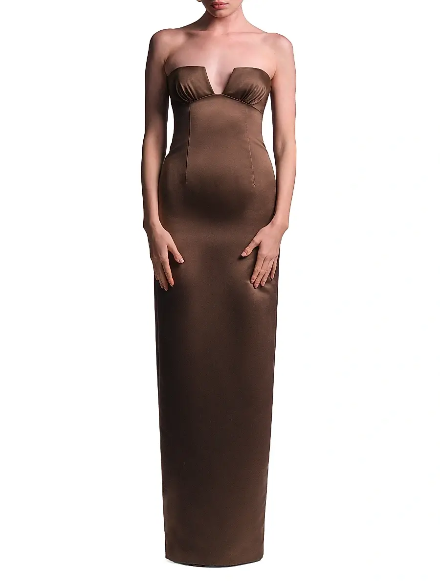 BCBGMAXAZRIA Women's Mariane Strapless Column Gown | Thumbnail 2 BCBGMAXAZRIA Women's Mariane Strapless Column Gown | Thumbnail 2