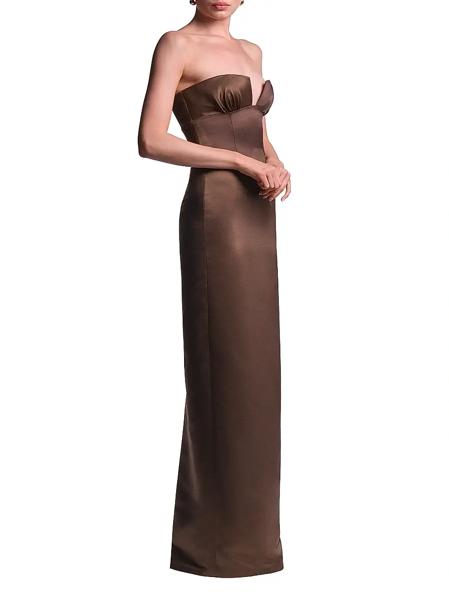 BCBGMAXAZRIA Women's Mariane Strapless Column Gown | Thumbnail 3 BCBGMAXAZRIA Women's Mariane Strapless Column Gown | Thumbnail 3