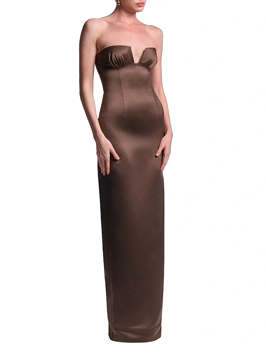 BCBGMAXAZRIA Women's Mariane Strapless Column Gown | Thumbnail 5 BCBGMAXAZRIA Women's Mariane Strapless Column Gown | Thumbnail 5