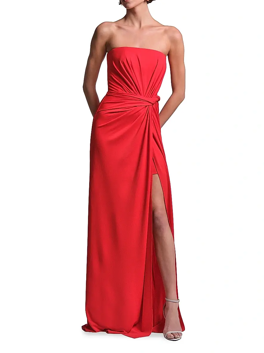 BCBGMAXAZRIA Women's Stella Twisted Strapless Gown | Thumbnail 2