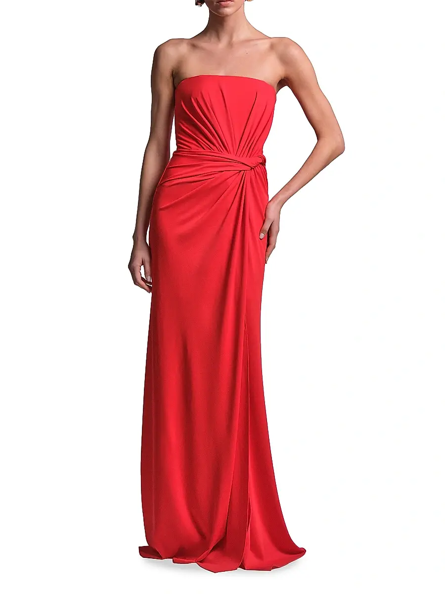BCBGMAXAZRIA Women's Stella Twisted Strapless Gown | Thumbnail 3