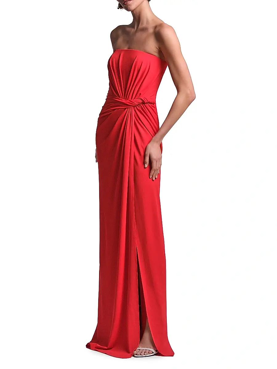 BCBGMAXAZRIA Women's Stella Twisted Strapless Gown | Thumbnail 4