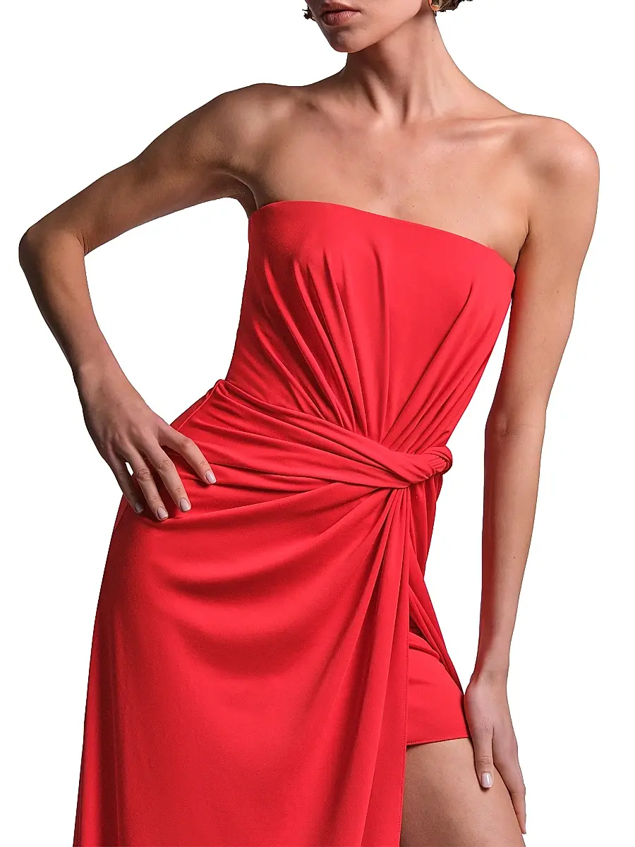 BCBGMAXAZRIA Women's Stella Twisted Strapless Gown | Thumbnail 6