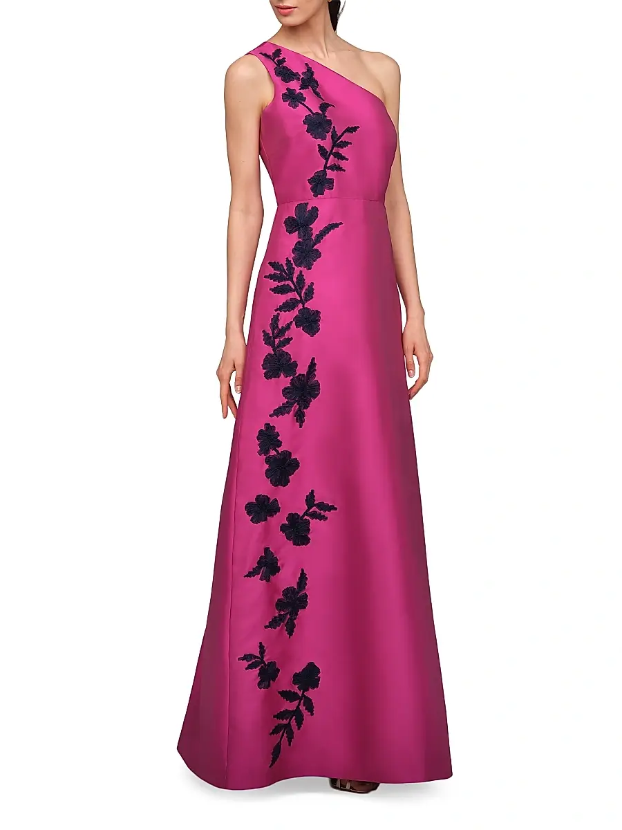 Kay Unger Women's Madelyn Embroidered A-Line Gown | Thumbnail 3