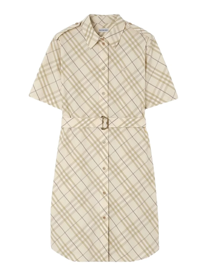 Women's Georgina Check Belted Cotton Mini Shirtdress