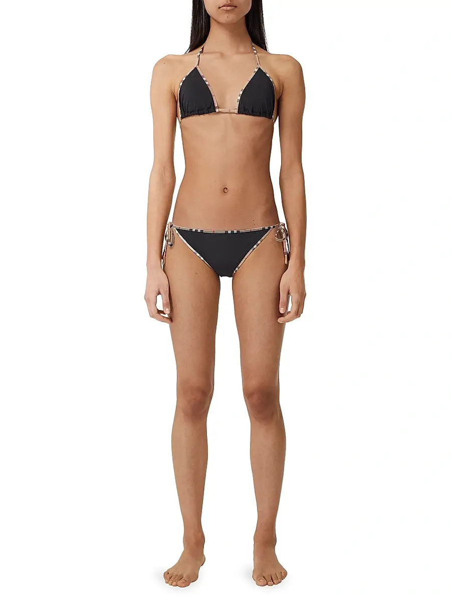 Burberry Women's Mata Check-Trim Triangle Bikini Set | Thumbnail 2 Burberry Women's Mata Check-Trim Triangle Bikini Set | Thumbnail 2