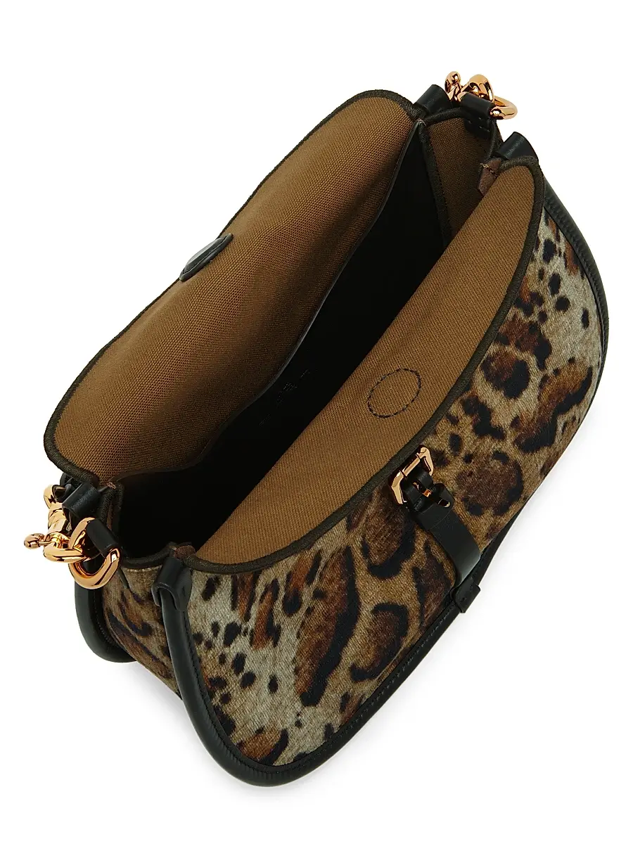 Etro Women's Pony Medium Leopard Print Velvet Shoulder Bag | Thumbnail 3 Etro Women's Pony Medium Leopard Print Velvet Shoulder Bag | Thumbnail 3