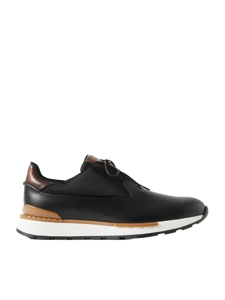 Berluti Fast Track Torino Leather and Shell Sneakers | Image 1 Berluti Fast Track Torino Leather and Shell Sneakers | Image 1