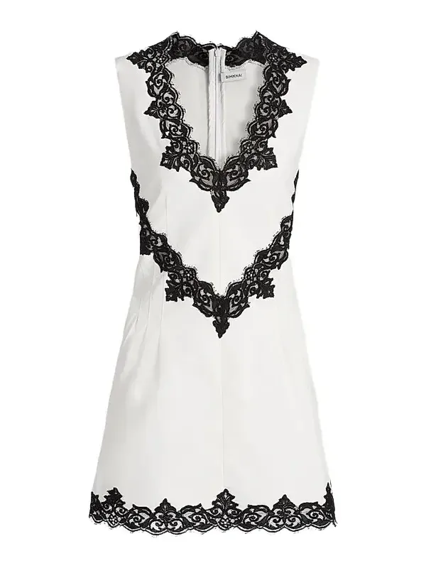 Women's Minna Contrast Lace Appliqué Mini Dress Women's Minna Contrast Lace Appliqué Mini Dress