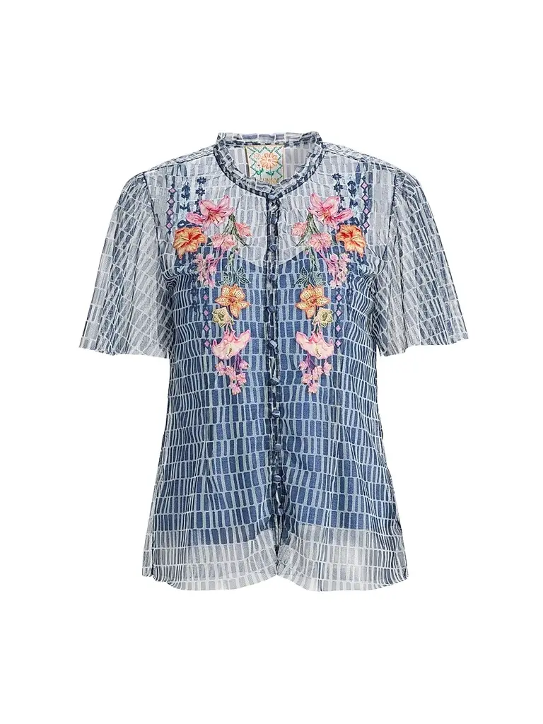 Johnny Was Women's Leandra Izumi-Print Blouse - Izumi - Size XL | Image 1 Johnny Was Women's Leandra Izumi-Print Blouse - Izumi - Size XL | Image 1