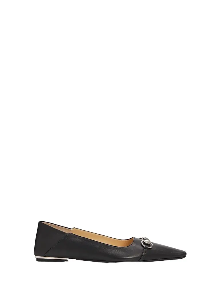 Gucci Women's Vittoria Leather Ballet Flats - Nero - Size 10.5 | Image 1 Gucci Women's Vittoria Leather Ballet Flats - Nero - Size 10.5 | Image 1