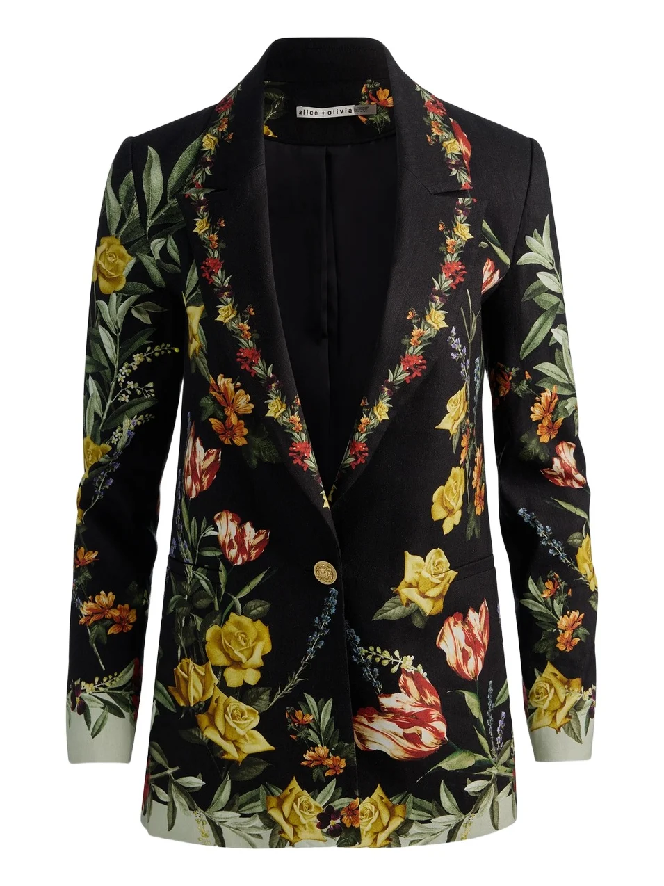 Women's Denny Floral Linen-Blend Boyfriend Blazer