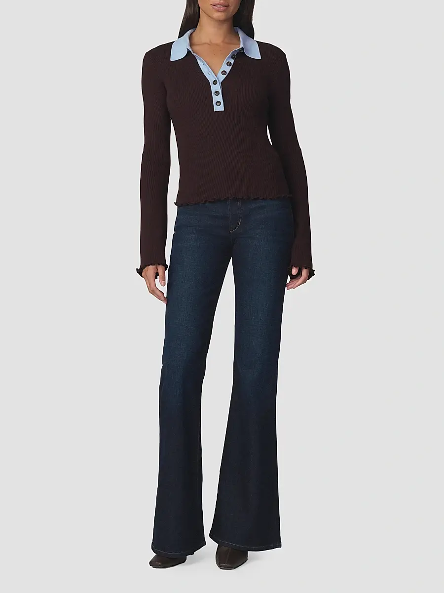 Joe's Jeans Women's The Riley Polo Sweater | Thumbnail 2 Joe's Jeans Women's The Riley Polo Sweater | Thumbnail 2