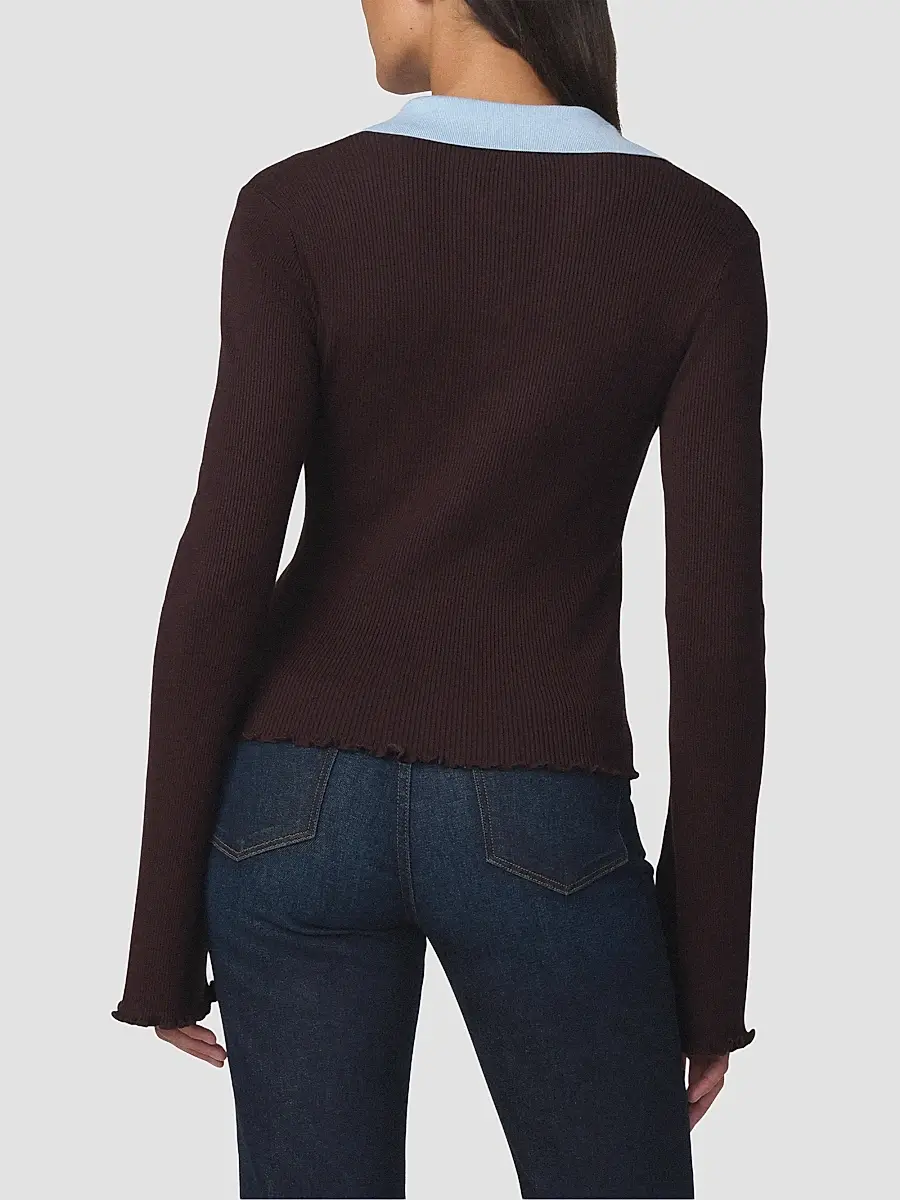 Joe's Jeans Women's The Riley Polo Sweater | Thumbnail 3 Joe's Jeans Women's The Riley Polo Sweater | Thumbnail 3