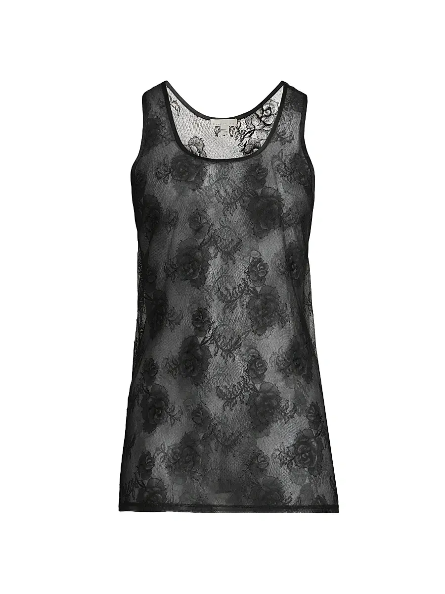 Fleur du Mal Women's Bouquet Floral Lace Tank Top - Black | Image 1 Fleur du Mal Women's Bouquet Floral Lace Tank Top - Black | Image 1
