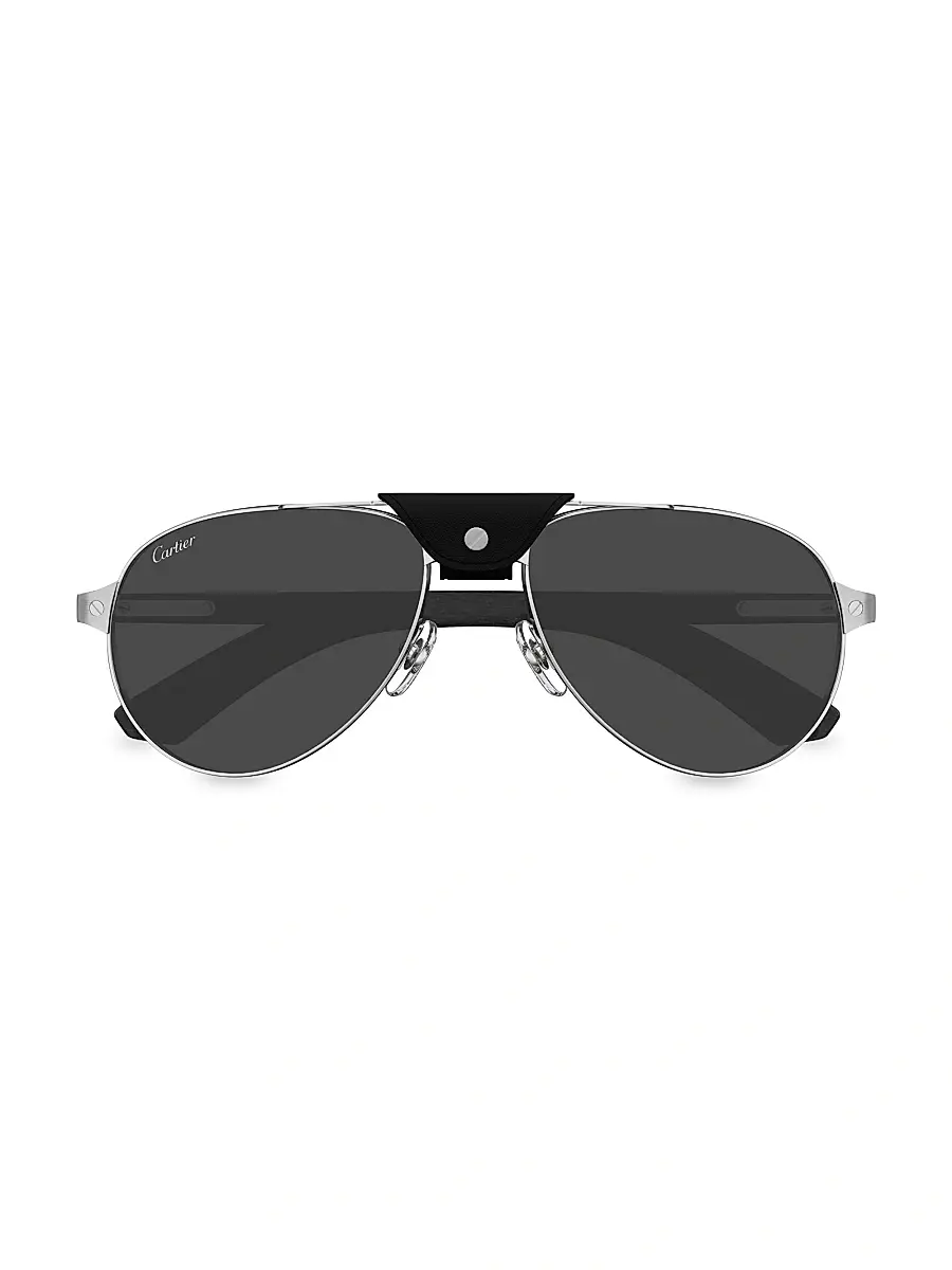 Cartier Men's Santos Evolution 56MM Pilot Sunglasses | Thumbnail 2