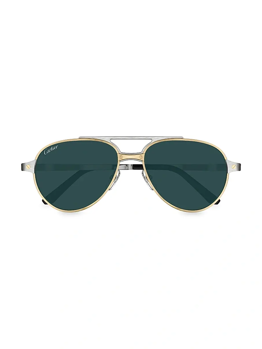 Cartier Men's Santos Classic 59MM Round Sunglasses | Thumbnail 2 Cartier Men's Santos Classic 59MM Round Sunglasses | Thumbnail 2