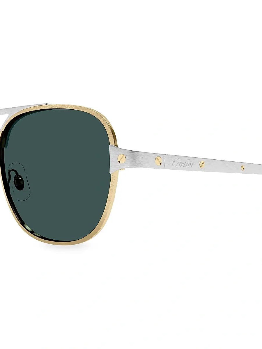 Cartier Men's Santos Classic 59MM Round Sunglasses | Thumbnail 3 Cartier Men's Santos Classic 59MM Round Sunglasses | Thumbnail 3