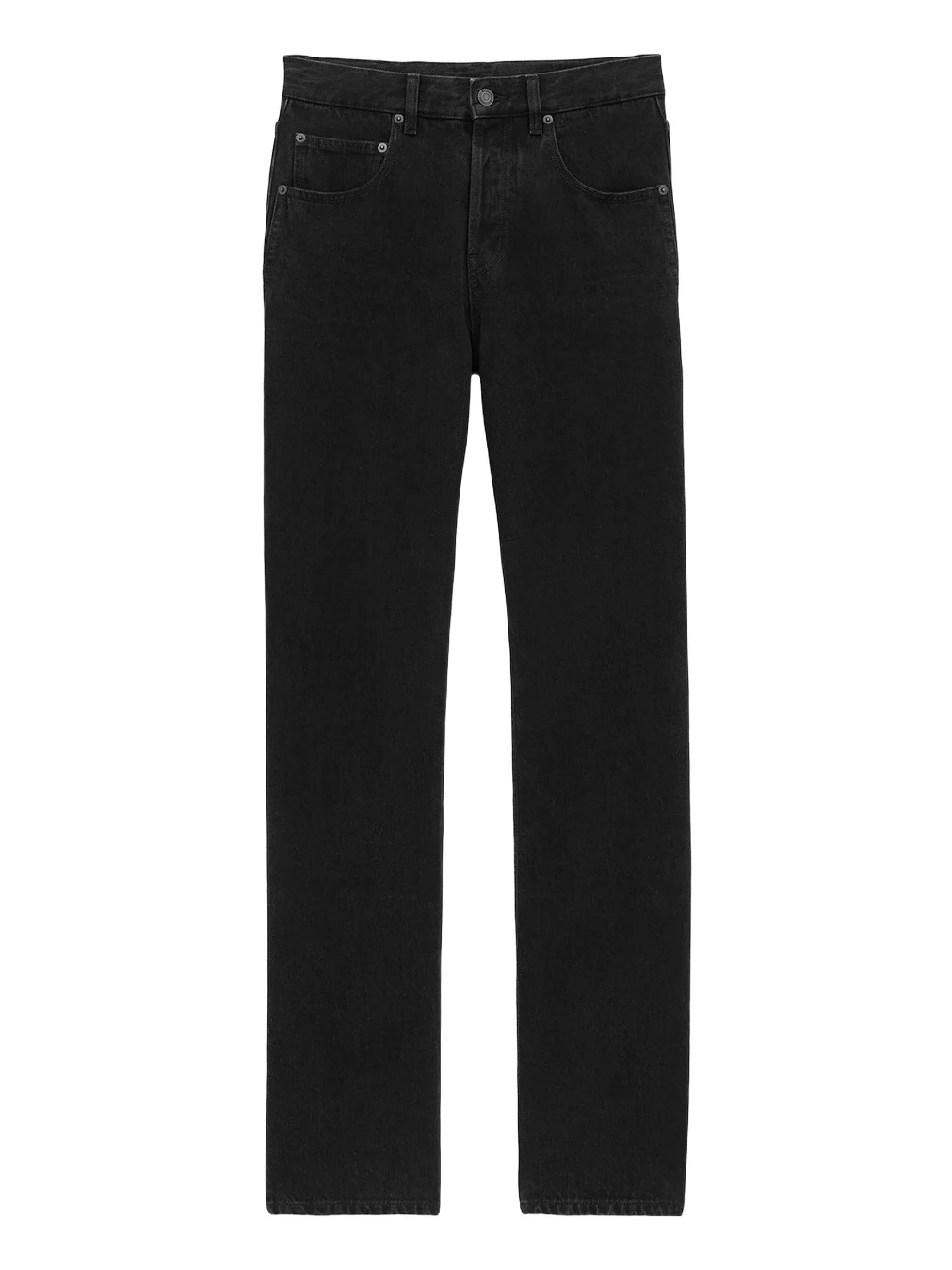 Men's Baggy Jeans in Denim - Plain Carbon Black