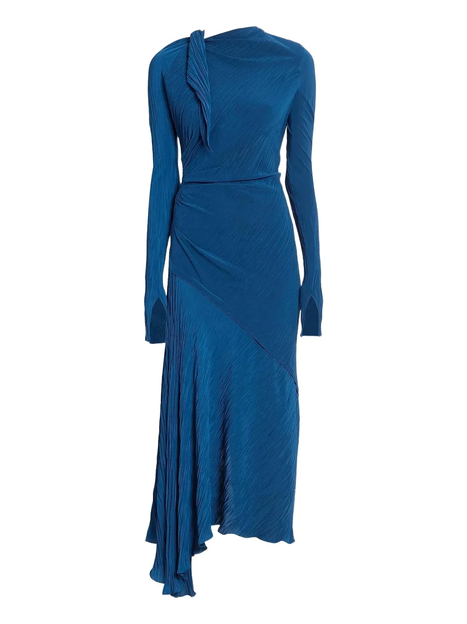 Victoria Beckham Women's Plissé Drape Midi Dress