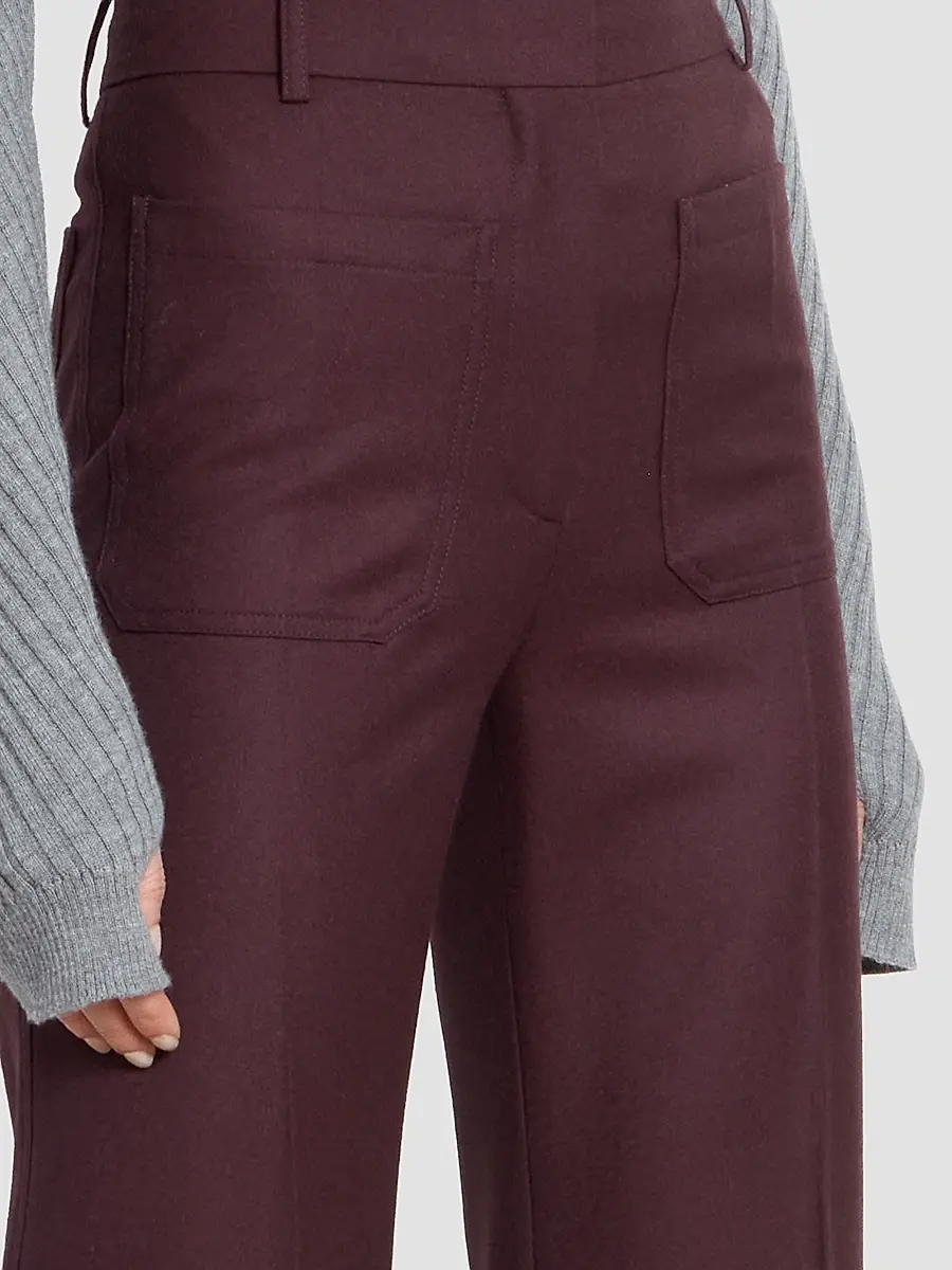 Victoria Beckham Women's Alina Wide-Leg High-Rise Wool Trousers | Thumbnail 5 Victoria Beckham Women's Alina Wide-Leg High-Rise Wool Trousers | Thumbnail 5