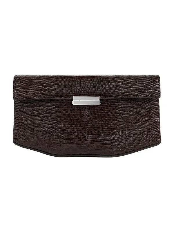 TOTEME Women's Clip Lizard-Embossed Leather Shoulder Bag