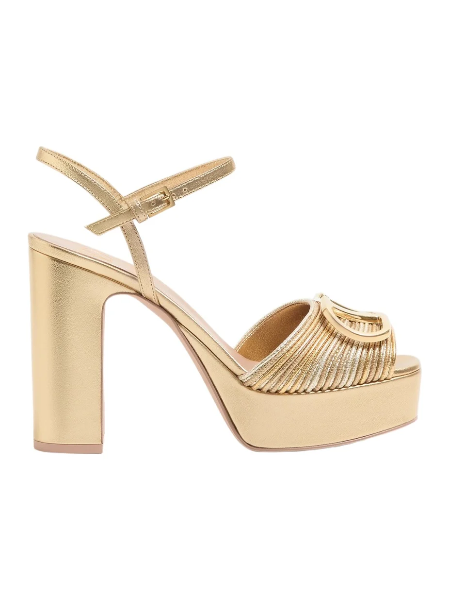 Women's VLogo Signature Metallic Platform 115MM Sandals Women's VLogo Signature Metallic Platform 115MM Sandals