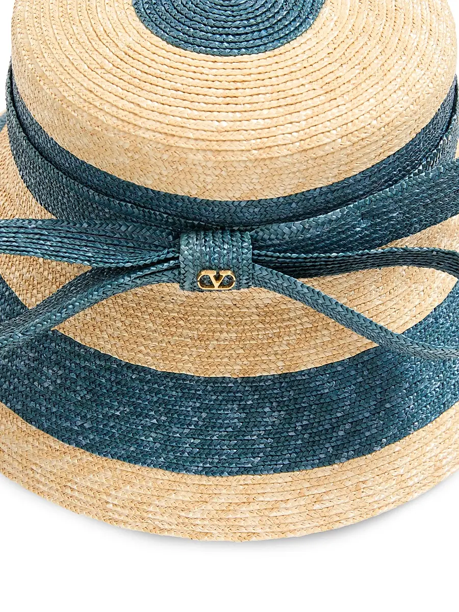 Valentino Men's VLogo Signature Straw Bucket Hat | Thumbnail 4 Valentino Men's VLogo Signature Straw Bucket Hat | Thumbnail 4