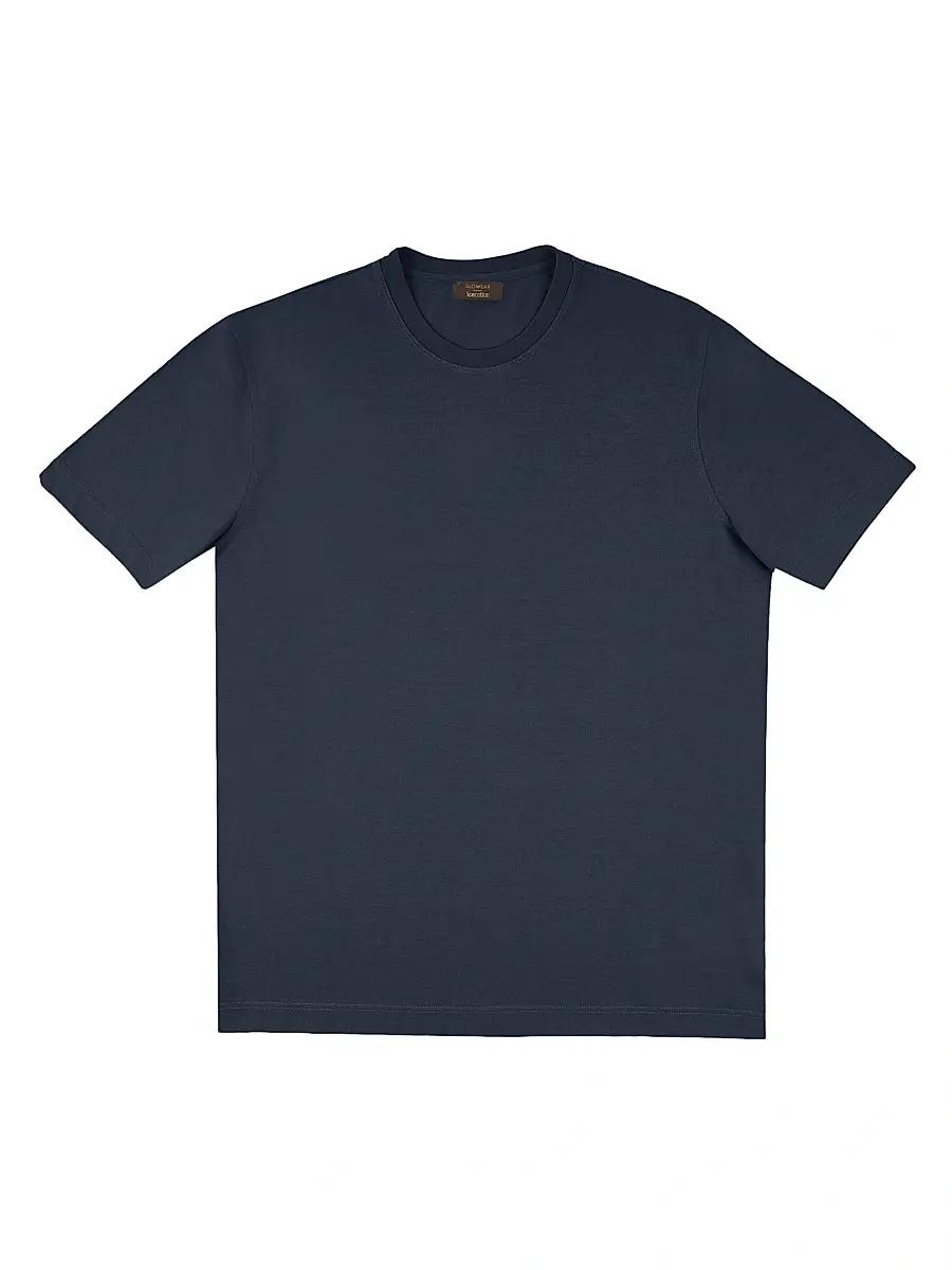 Slowear Men's Ice Cotton Crewneck T-Shirt - Medium Blue - Size 48 | Image 1 Slowear Men's Ice Cotton Crewneck T-Shirt - Medium Blue - Size 48 | Image 1