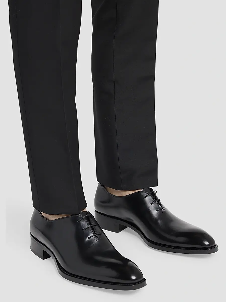 Tom Ford Men's Vincent Burnished Leather Oxfords | Thumbnail 2