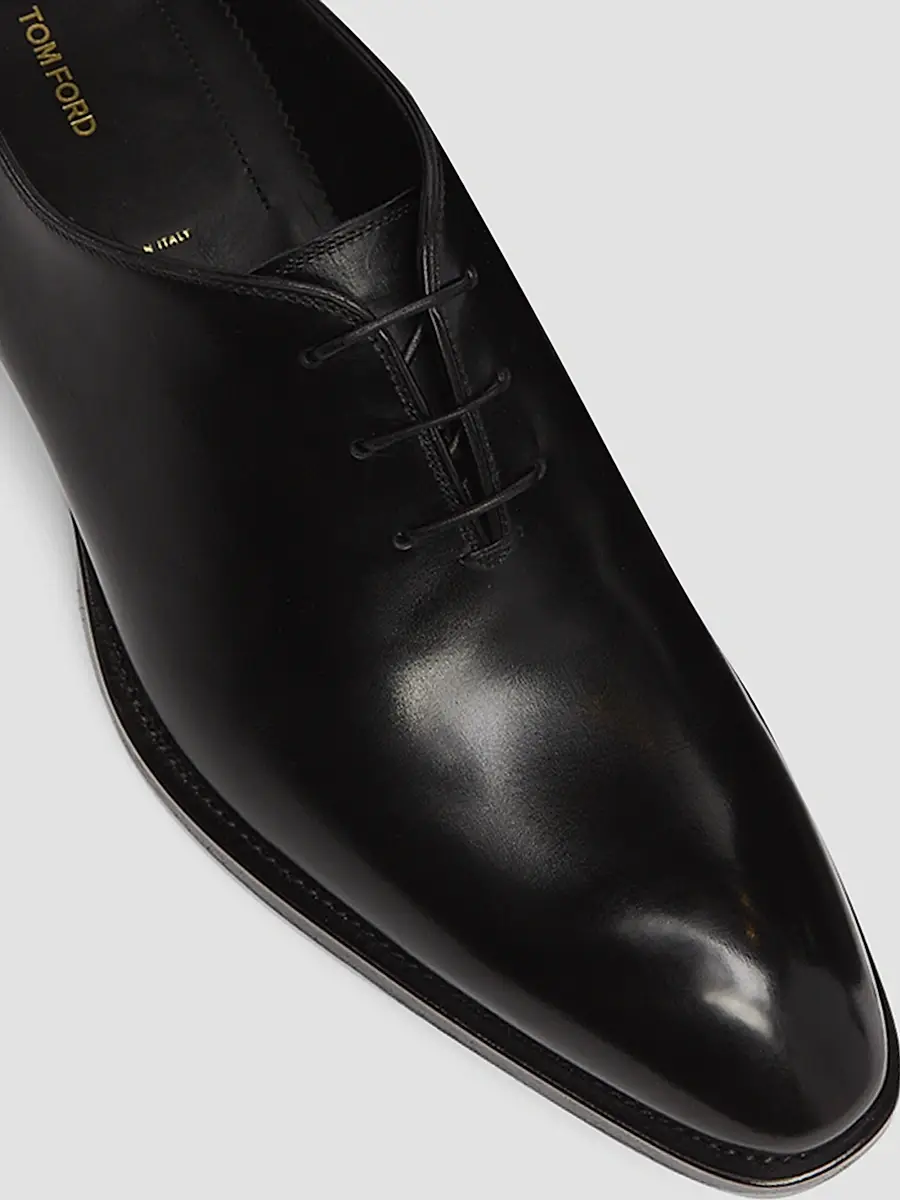 Tom Ford Men's Vincent Burnished Leather Oxfords | Thumbnail 5