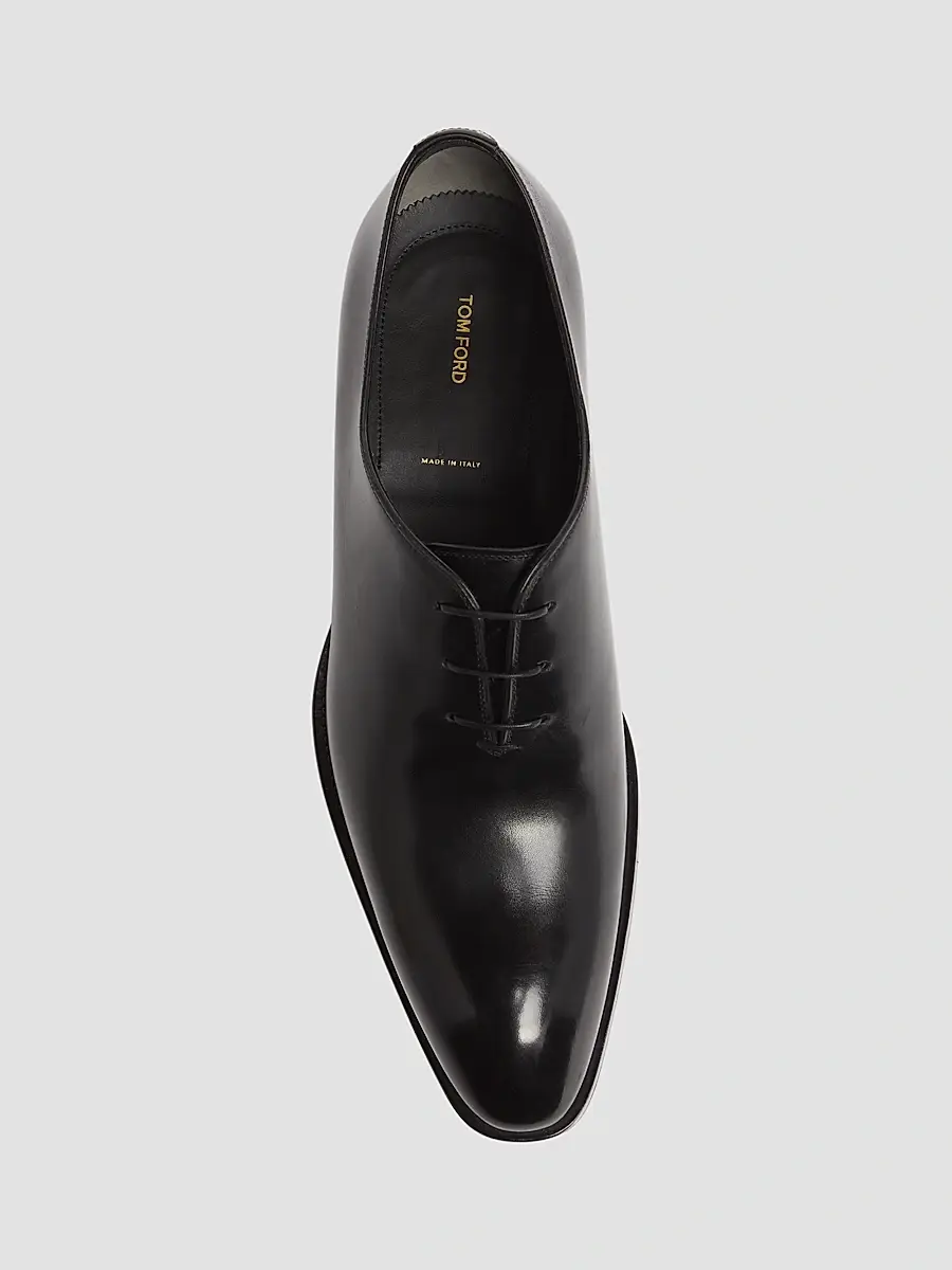 Tom Ford Men's Vincent Burnished Leather Oxfords | Thumbnail 6