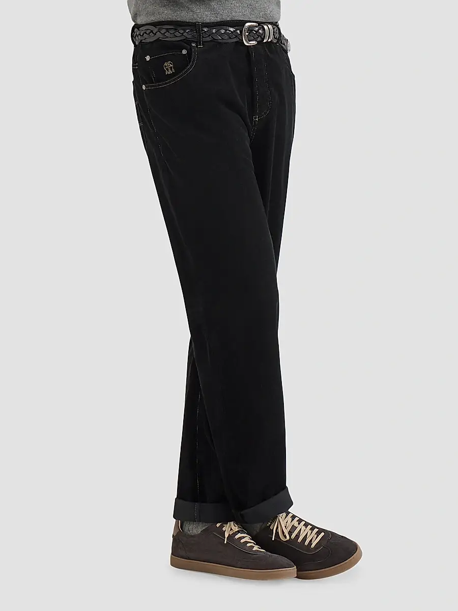 Brunello Cucinelli Men's Garment-Dyed Five-Pocket Trousers in Cotton Narrow Wale Corduroy | Thumbnail 4 Brunello Cucinelli Men's Garment-Dyed Five-Pocket Trousers in Cotton Narrow Wale Corduroy | Thumbnail 4