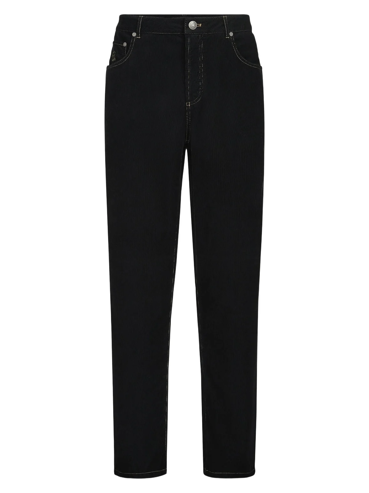 Brunello Cucinelli Men's Garment-Dyed Five-Pocket Trousers in Cotton Narrow Wale Corduroy