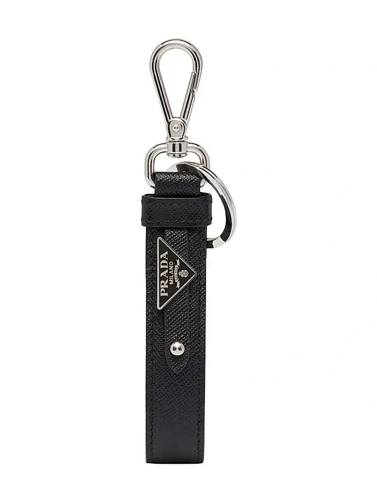 Men's Saffiano Leather Keychain